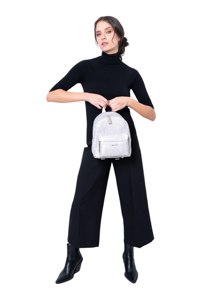 Mini Backpack Nuuk Mariposa Grabado Mariposa Plata