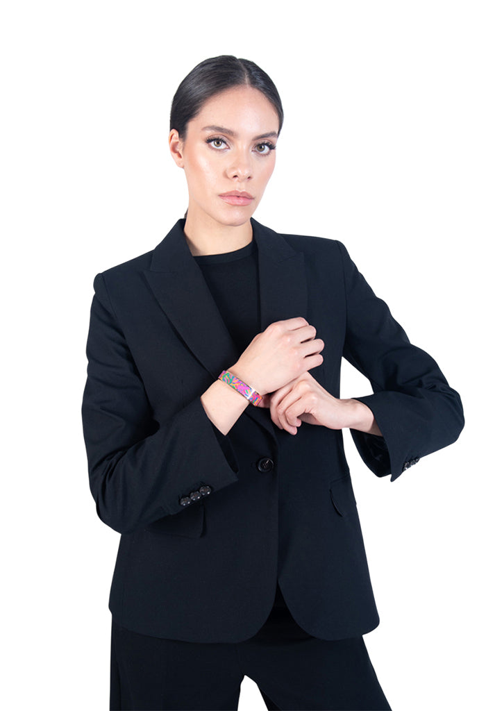 Brazalete Mariposa Colores Baño Oro Rosa