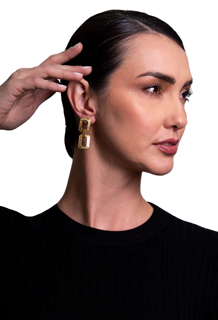 Aretes Dob Mariposa Oro