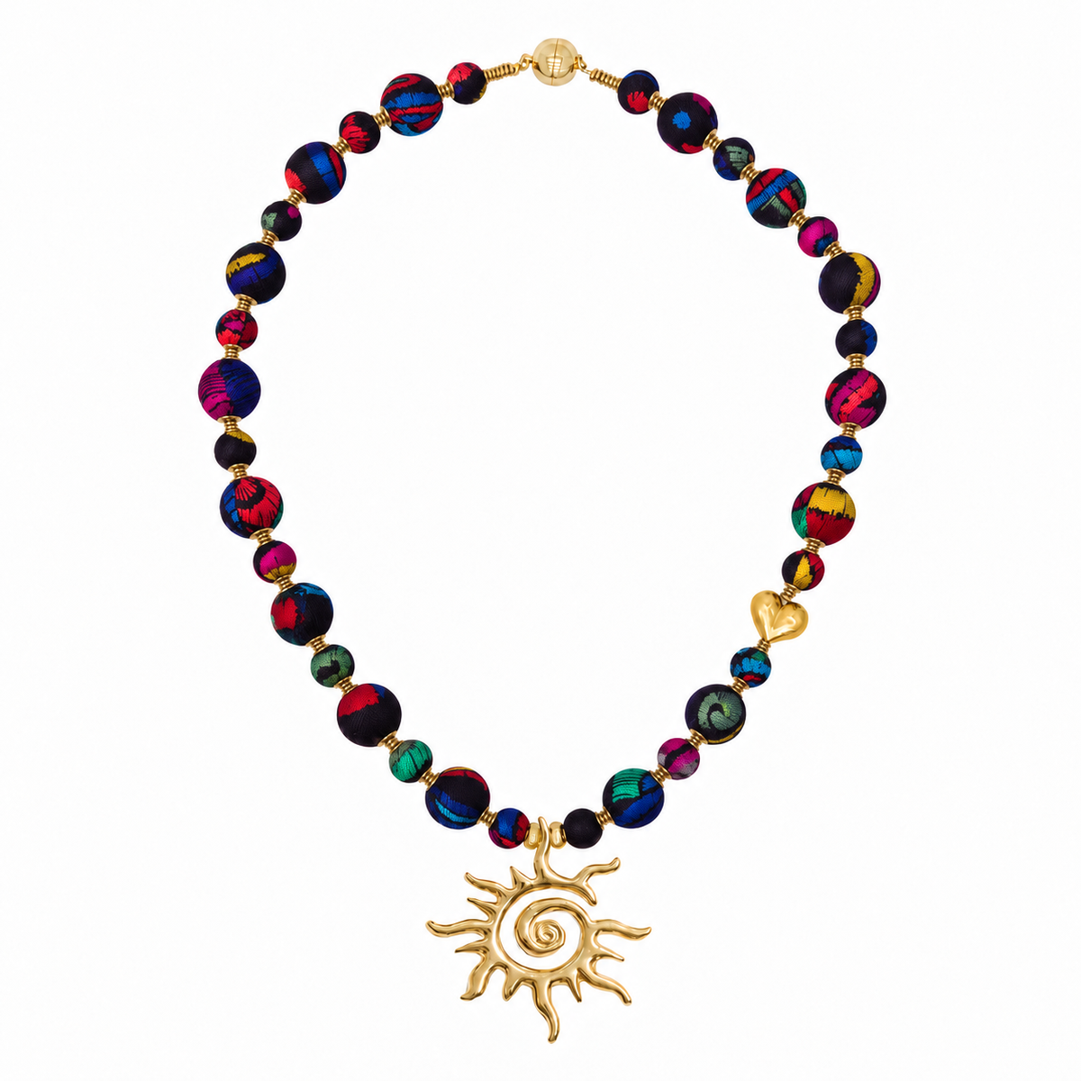 Collar Bolitas Seda Elemento Sol