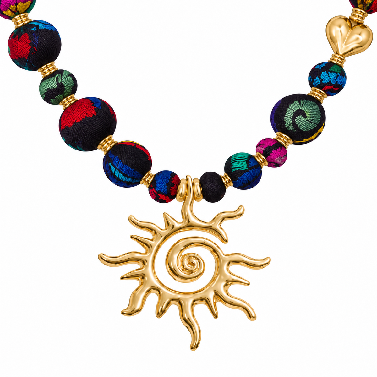 Collar Bolitas Seda Elemento Sol