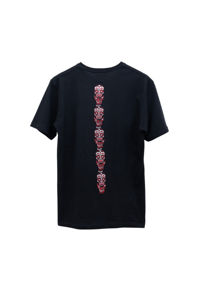 Camiseta Yauali Mictlan Blanco Rojo