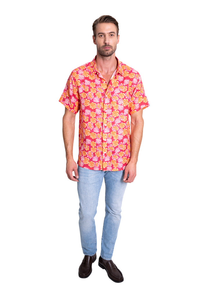 Camisa Cempasúchil Fucsia