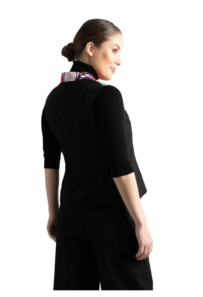 Chaleco Combinado Mariposa Abstracta Morado