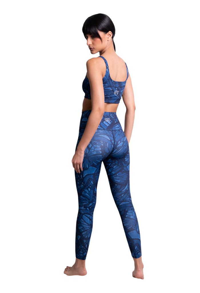 Leggings Metztli Vuelo de Mariposa Mezclilla