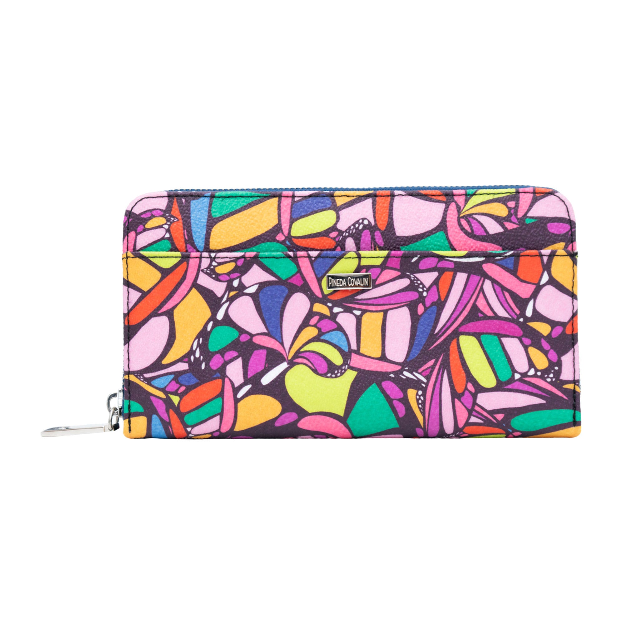 Cartera Grande Vinil Mariposa Abstracta