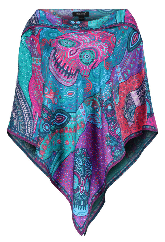 Poncho Día de Muertos Mictlán