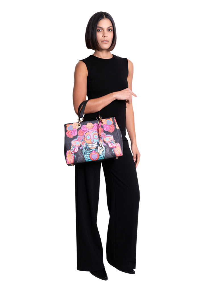Bolsa Kaxan Saffiano Día de Muertos Catrina