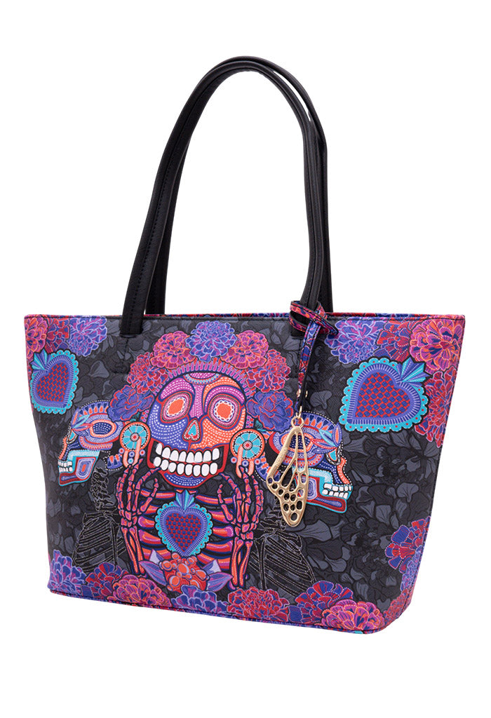 Tote K'iin Saffiano Día de Muertos Catrina