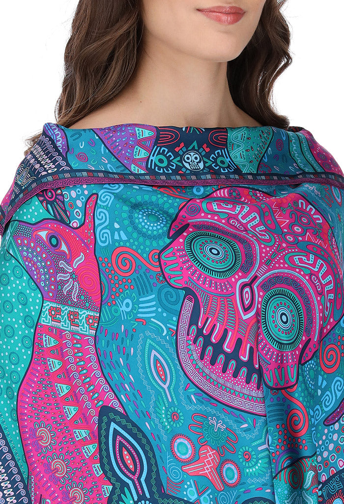 Poncho Día de Muertos Mictlán