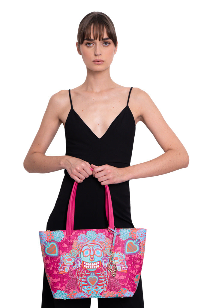 Tote K'iin Saffiano Día de Muertos Catrina