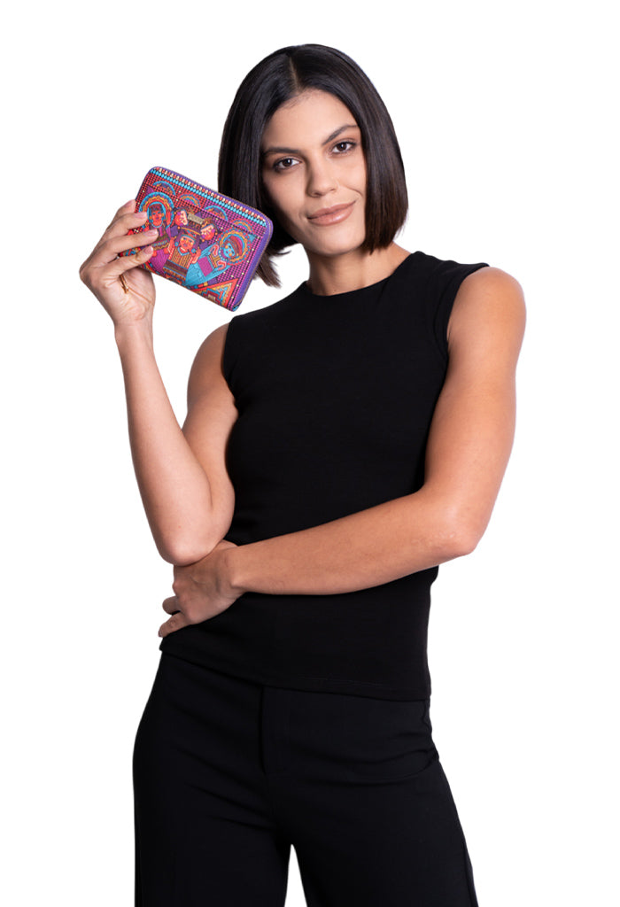Cartera Mediana Saffiano Caritas Sonrientes Veracruz
