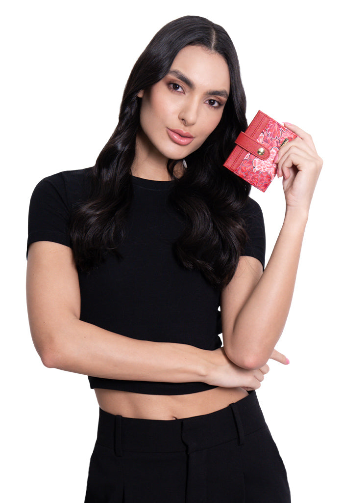 Tarjetero Meent Saffiano Cempasúchil