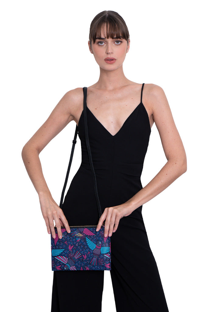 Crossbody Nikté Saffiano Colibrí