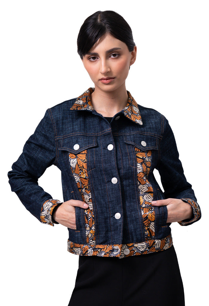 Chamarra Táchi Seda Mariposa Monarca Original