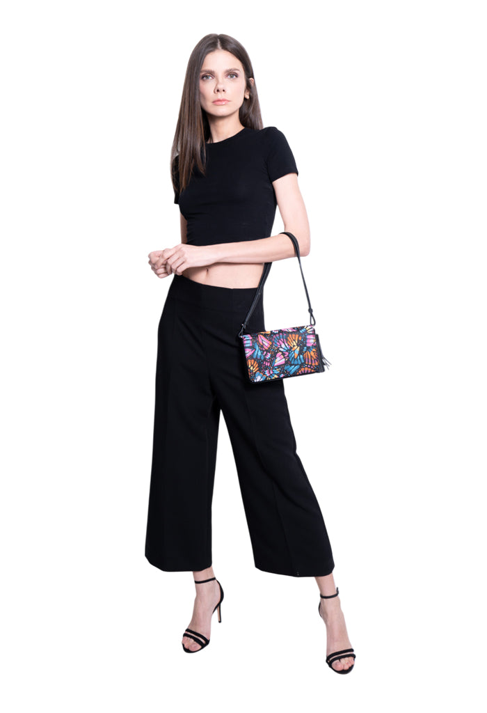 Bolsa Crossbody Cha Mariposa Bordada
