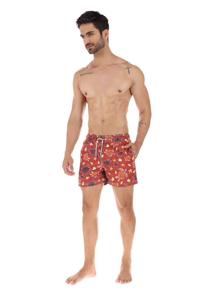 Traje de Baño Tortuga Marina Rojo