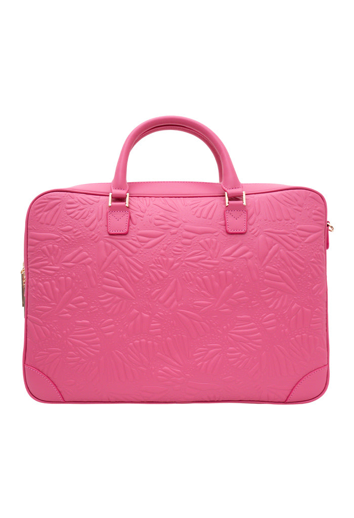 Porta Laptop Tseél de Piel Grabado Mariposa