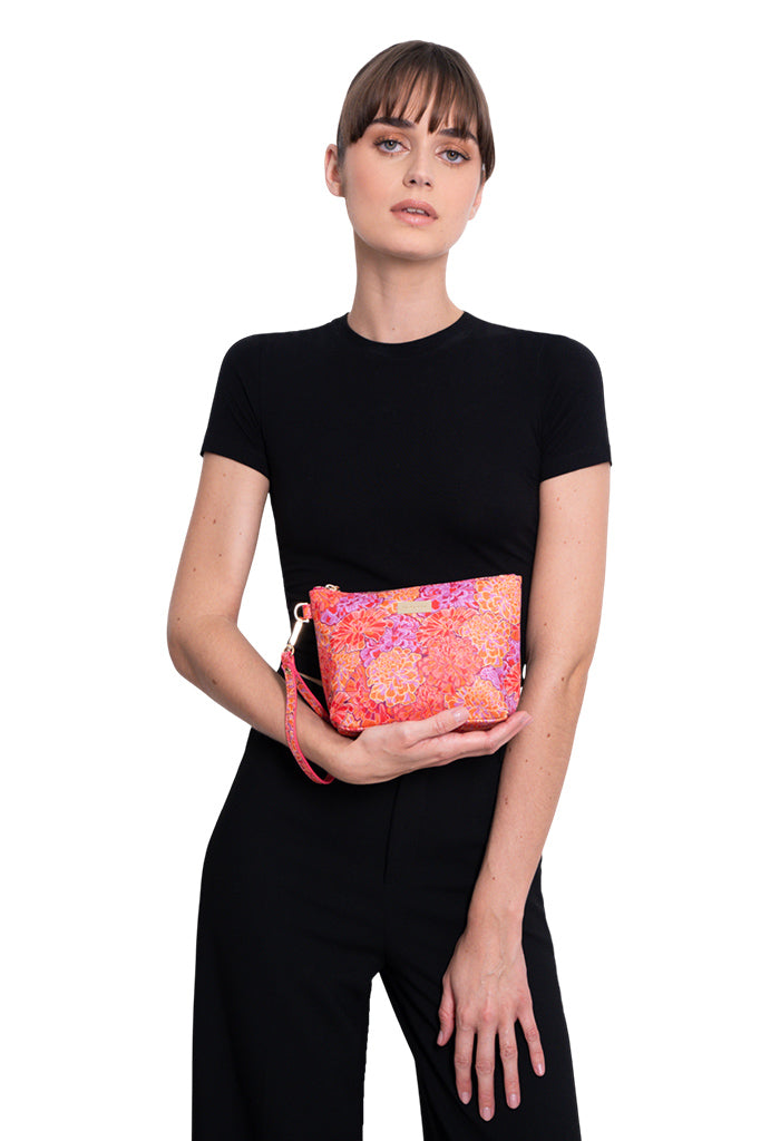 Cosmetiquera Piix Saffiano Cempasúchil Ofrenda