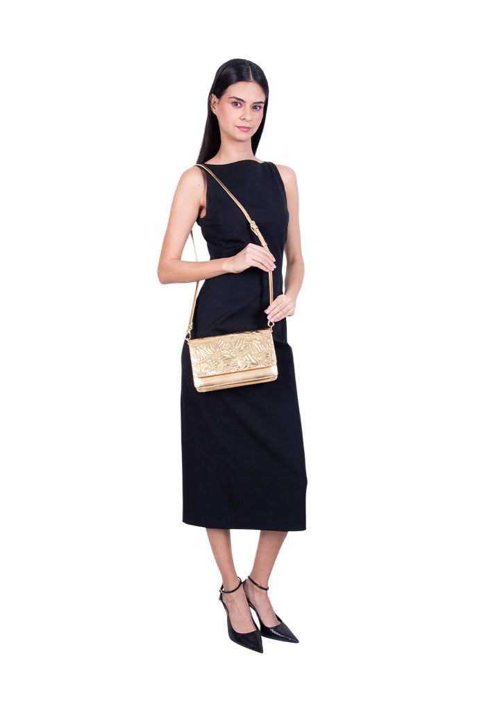 Bolsa Kalan de Piel Grabado Mariposa