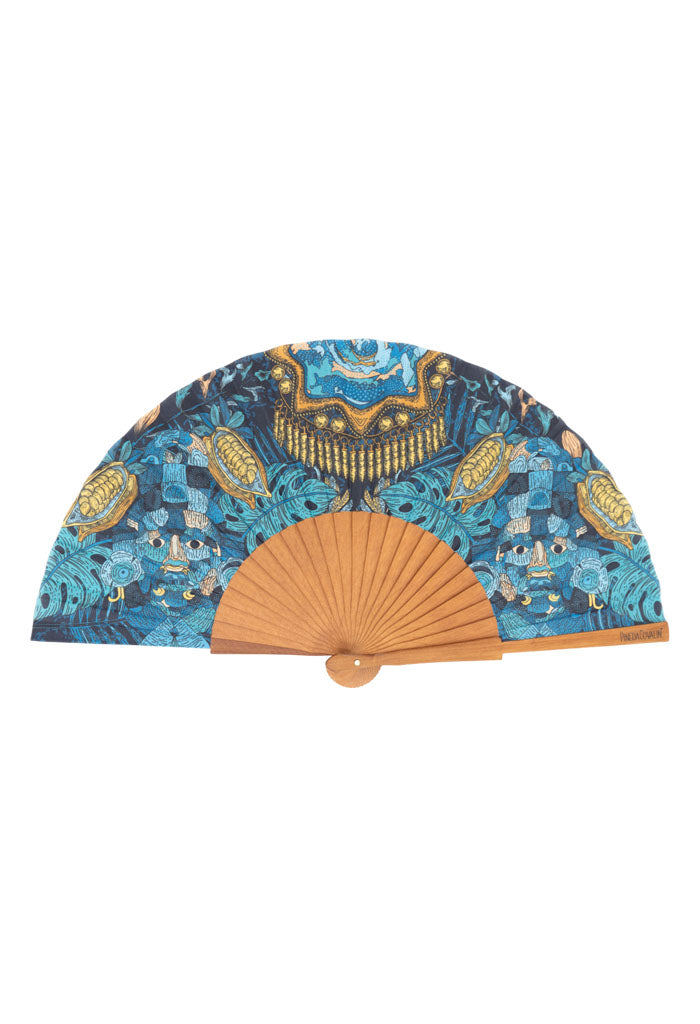 Abanico Iik Máscara de Jade