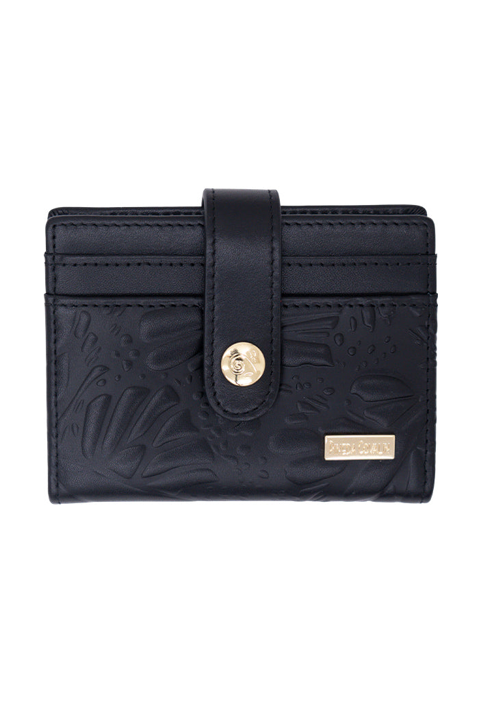 Tarjetero Meent de Piel Grabado Mariposa