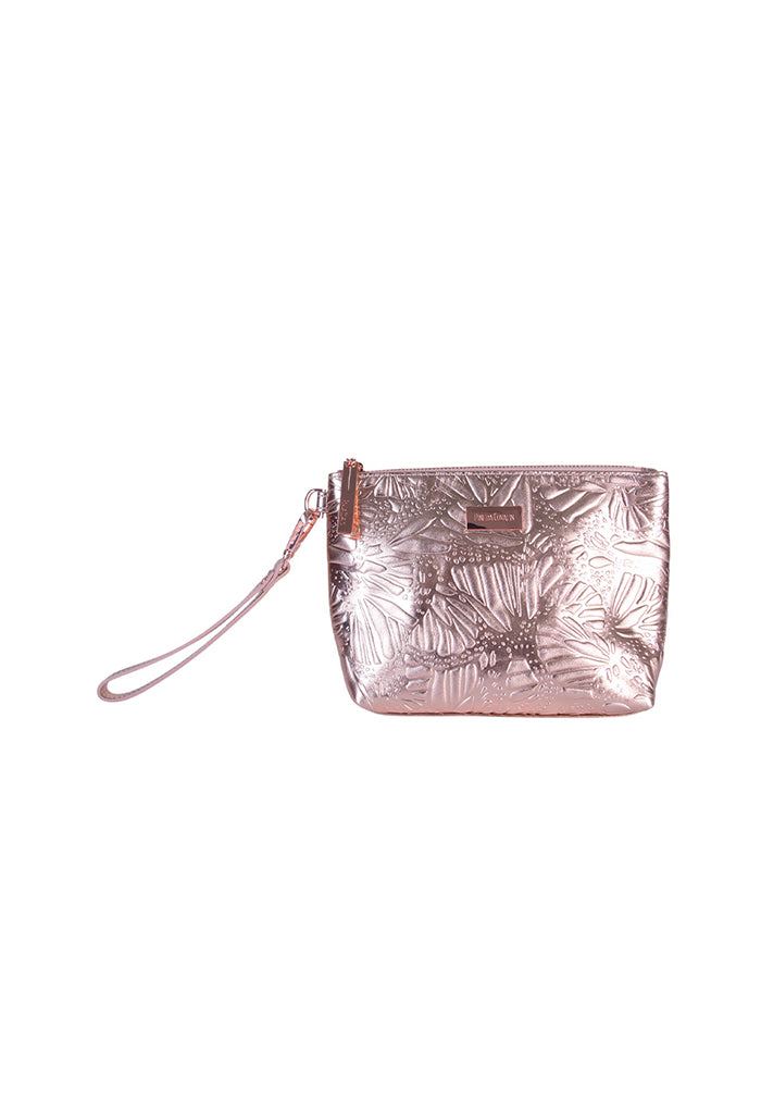 Cosmetiquera Piix de Piel Grabado Mariposa