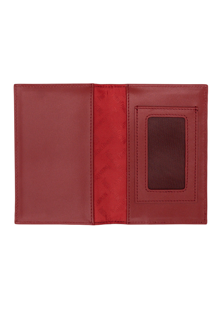 Porta Pasaporte Xuul de Piel Grabado Mariposa