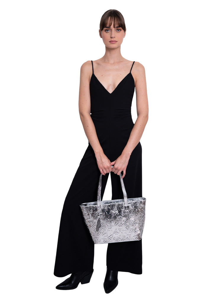 Tote K'iin de Piel Grabado Mariposa