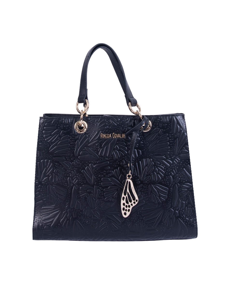 Bolsa Kaxan Piel Grabado Mariposa