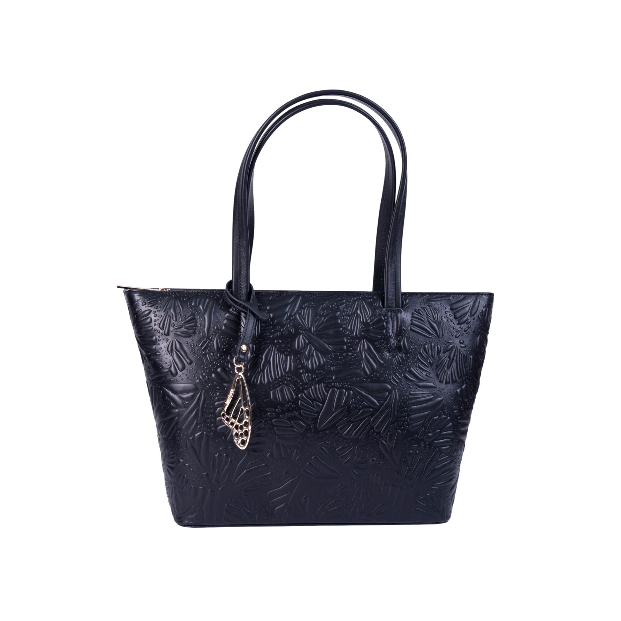 Tote K'iin de Piel Grabado Mariposa