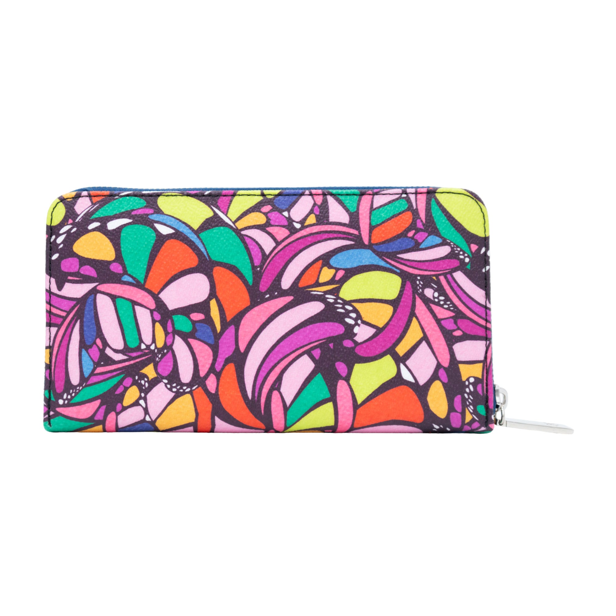 Cartera Grande Vinil Mariposa Abstracta