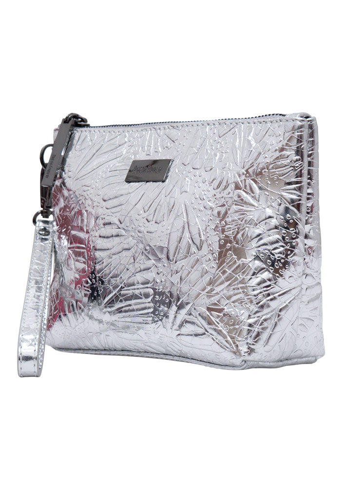 Cosmetiquera Piix de Piel Grabado Mariposa