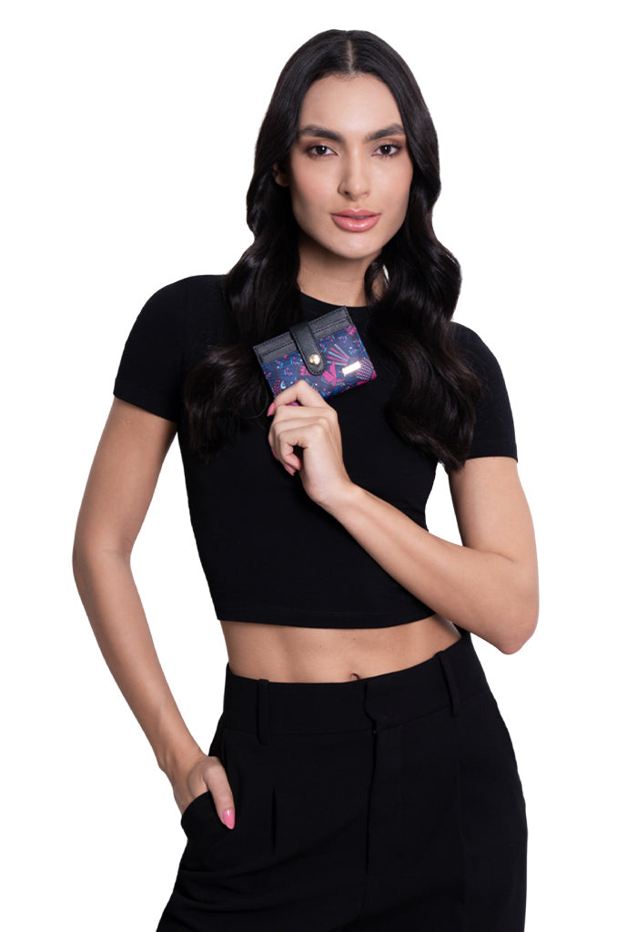 Tarjetero Meent Saffiano Colibrí