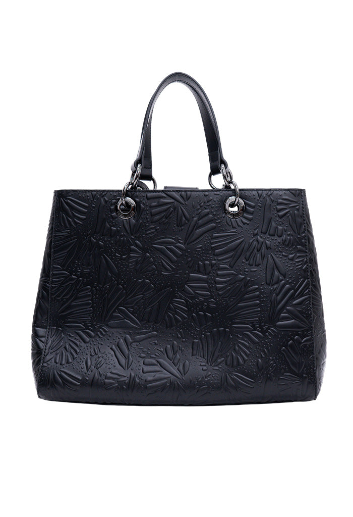 Bolsa Kaxan Piel Grabado Mariposa