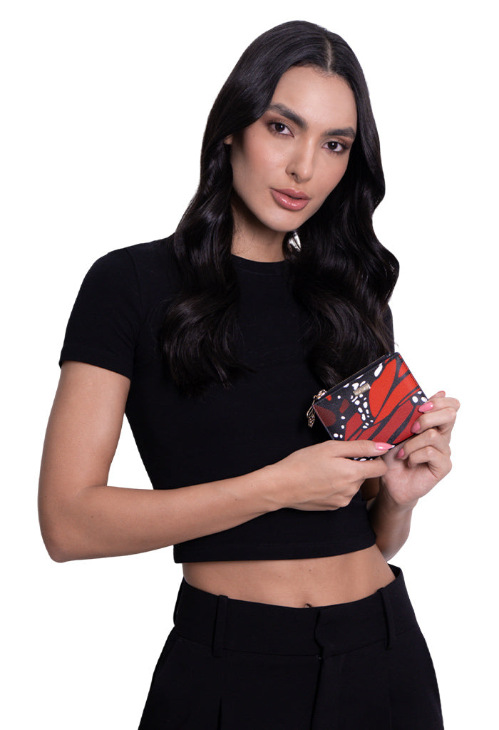 Cartera Chica Yemal Saffiano Mariposa Macro