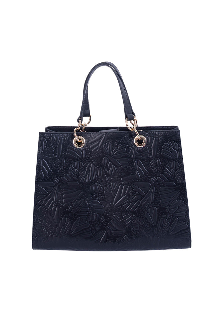 Bolsa Kaxan Piel Grabado Mariposa