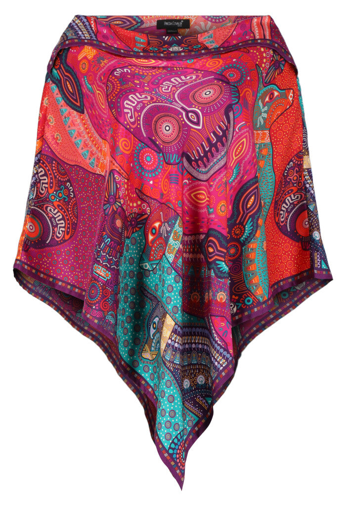 Poncho Día de Muertos Mictlán