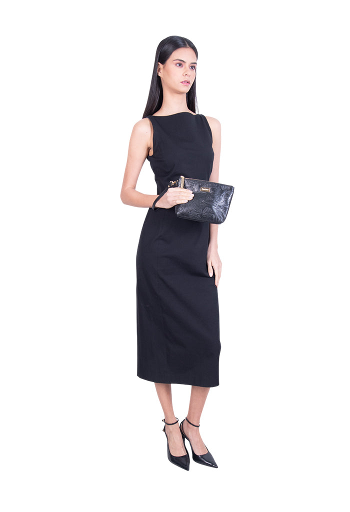 Cosmetiquera Piix de Piel Grabado Mariposa