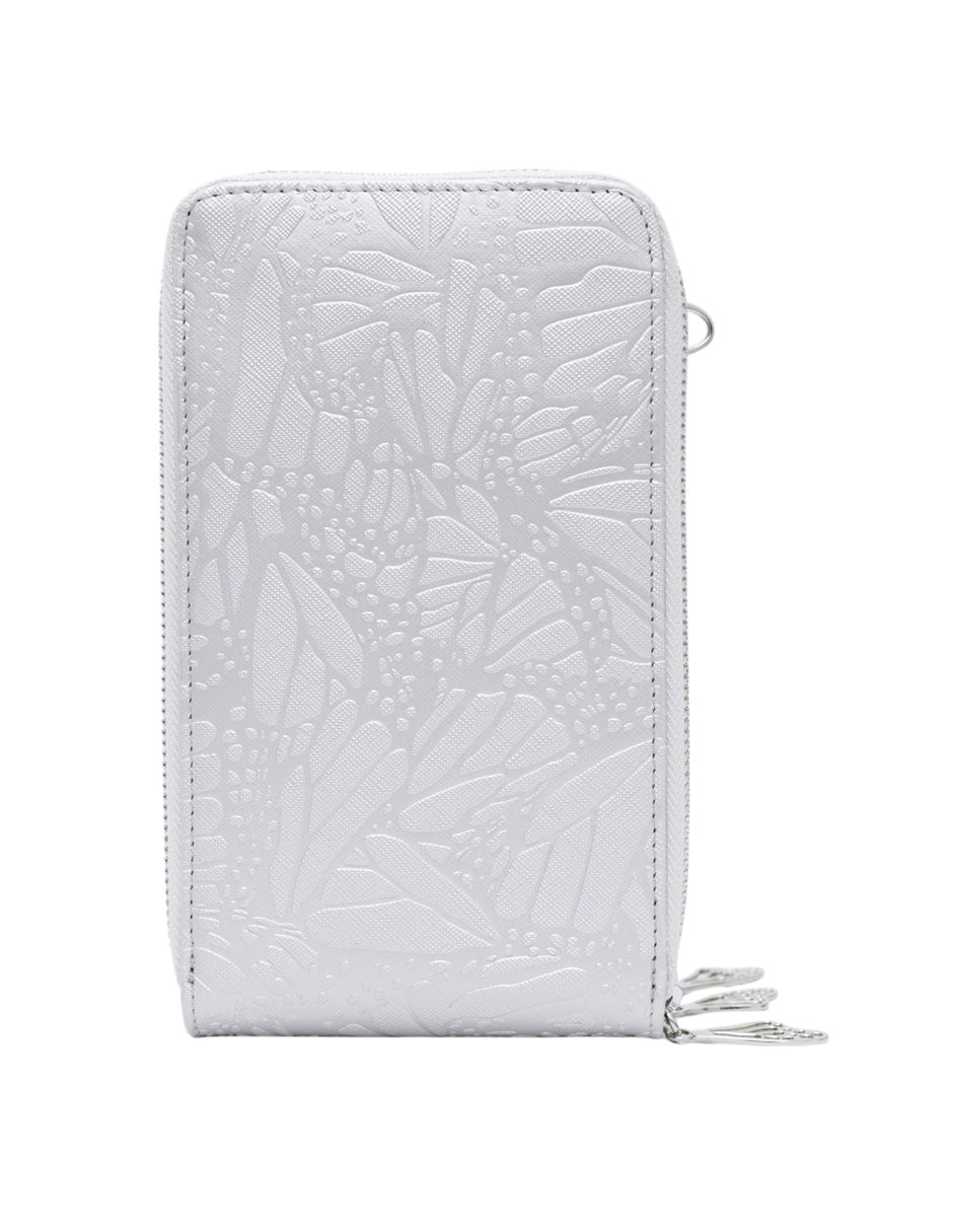 Porta Celular Naab Saffiano Grabado Mariposa