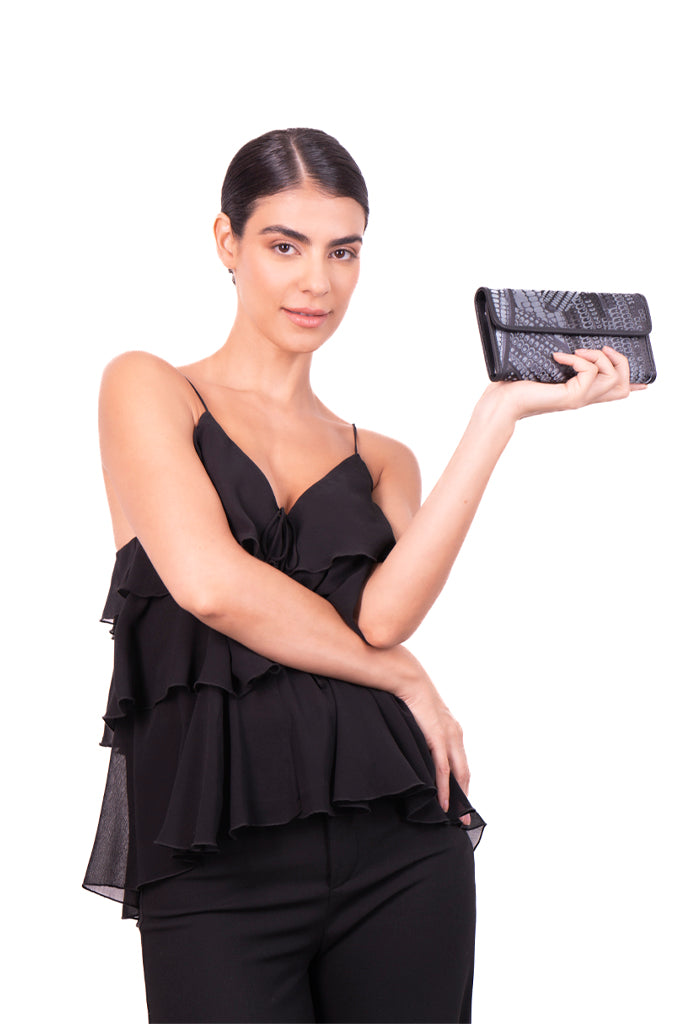 Cartera Bolsillo Mazorca Gris