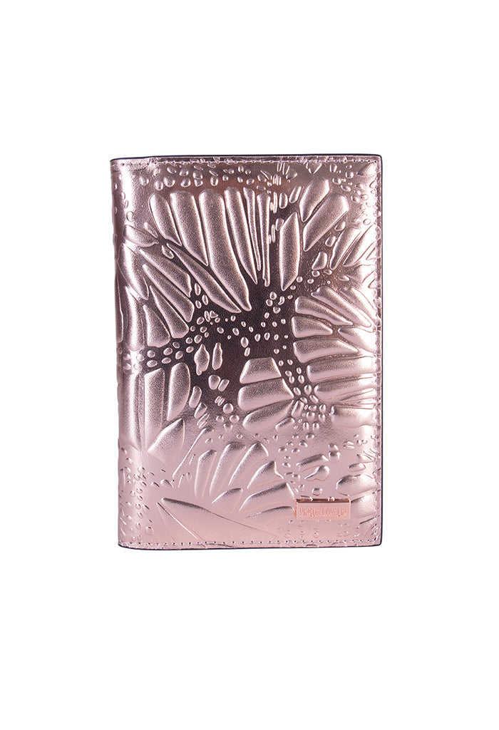 Porta Pasaporte Xuul de Piel Grabado Mariposa