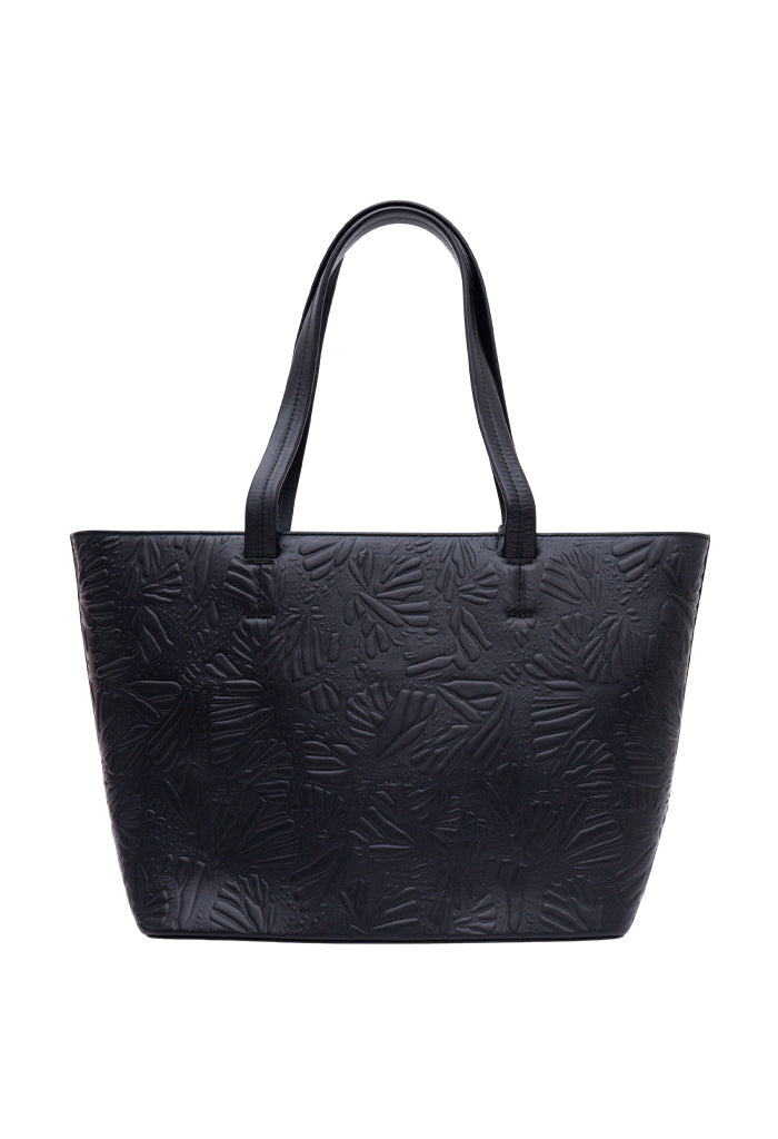 Tote K'iin de Piel Grabado Mariposa