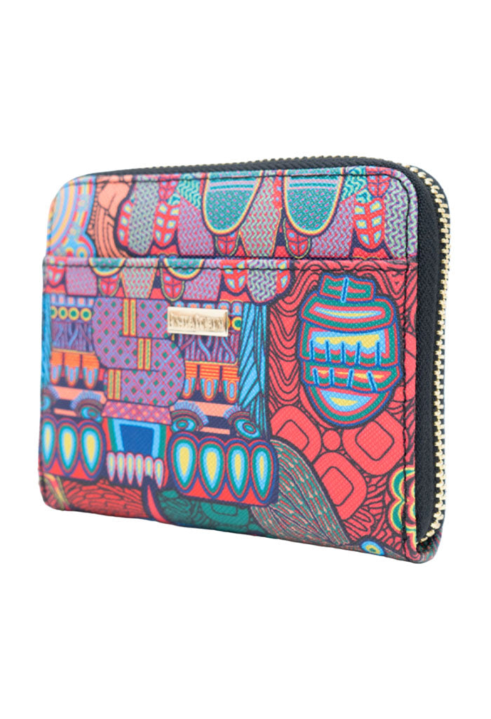 Cartera Chica Saffiano Diosas Mexicas Morado