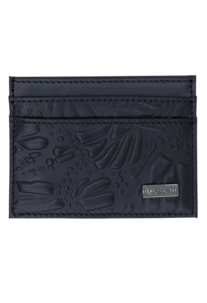 Tarjetero Kuxtal Piel Grabado Mariposa