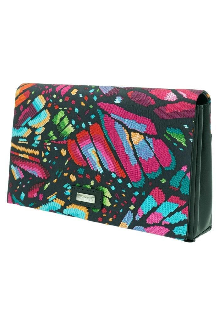 Bolsa Hook con Cadena Negro Mariposa Bordada