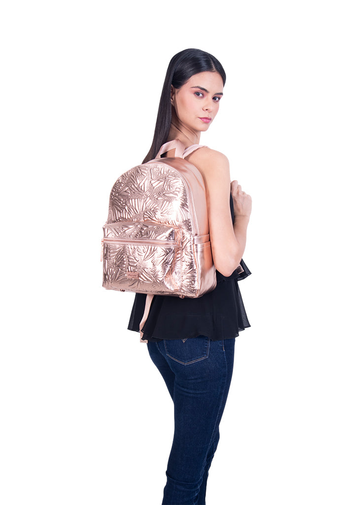 Backpack Nuuk de Piel Grabado Mariposa