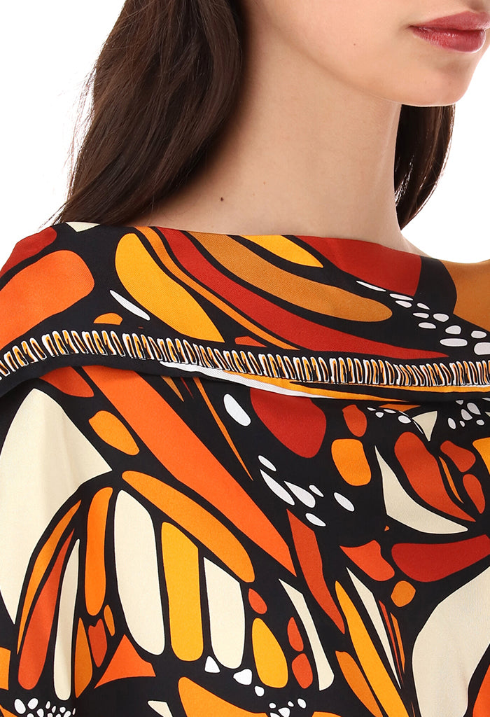 Poncho Mariposa Abstracta