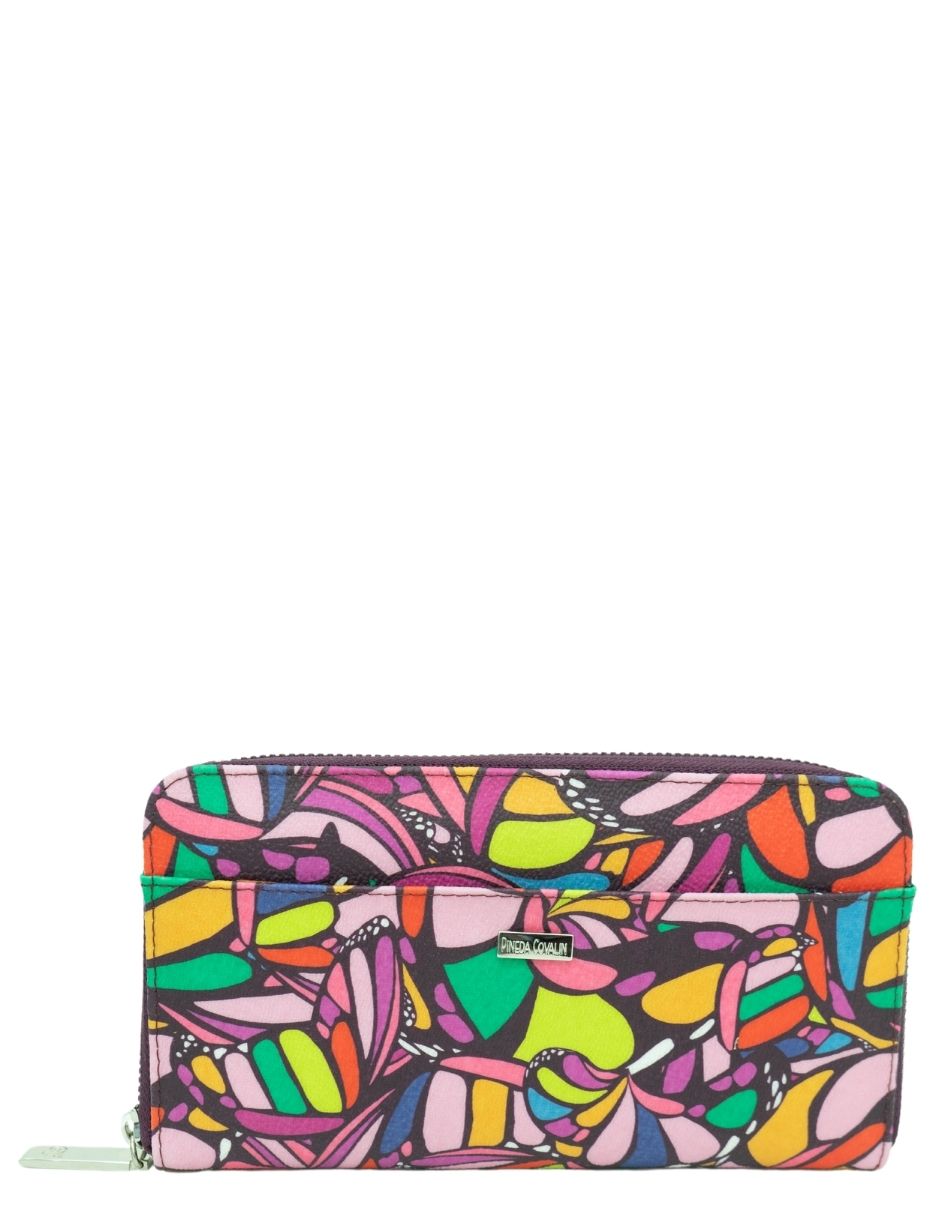 Cartera Grande Vinil Mariposa Abstracta