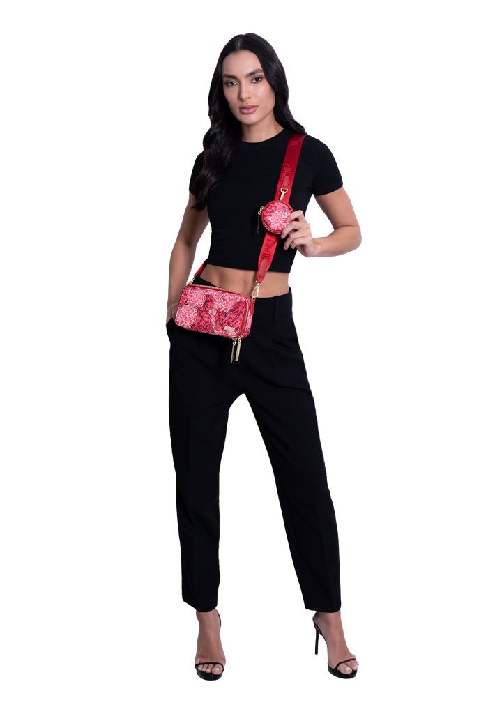 Bolsa Crossbody Utsil Saffiano Cempasúchil Ofrenda